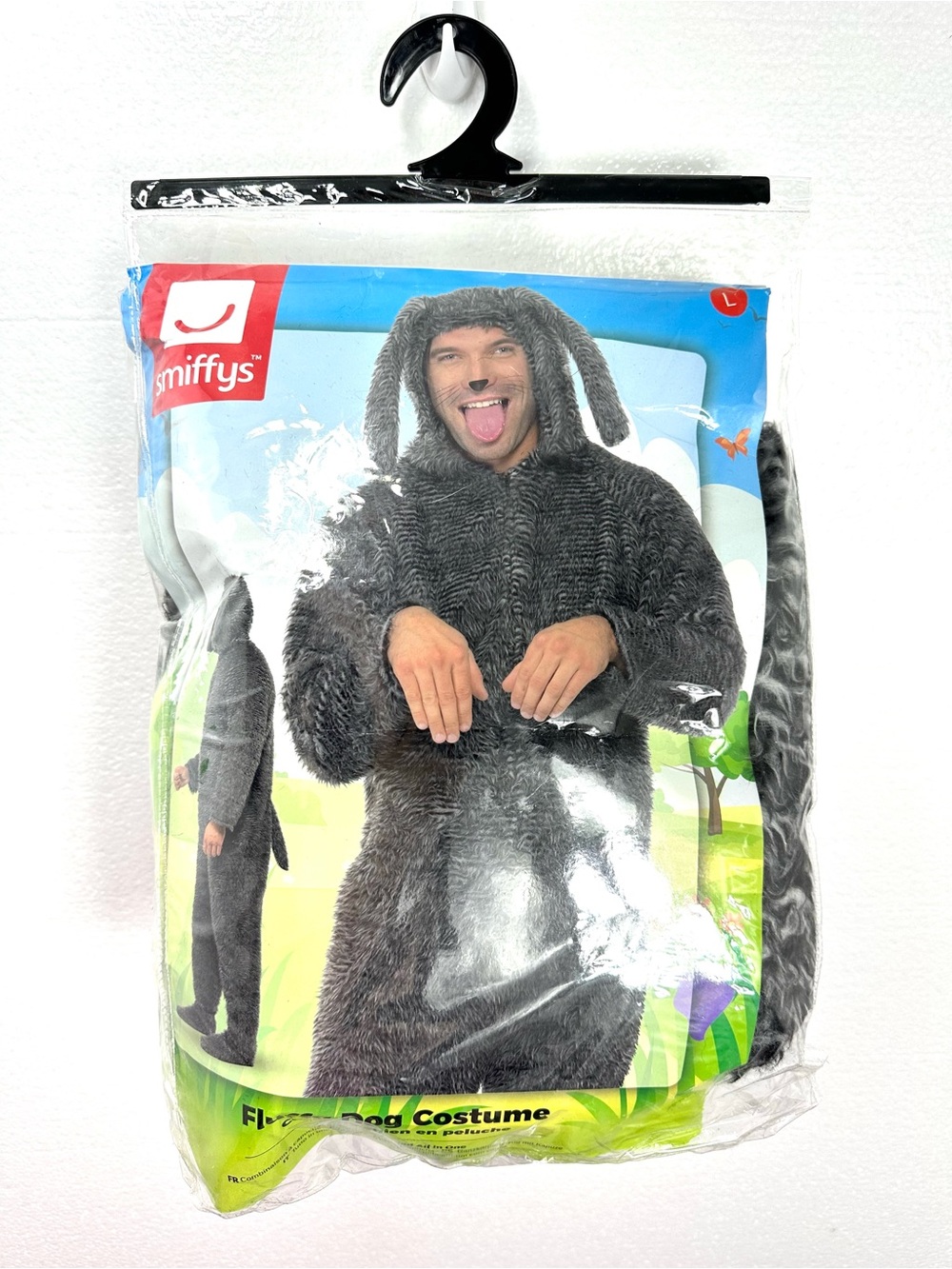 Smiffys Grey and White Fluffy Dog Adult Costume L